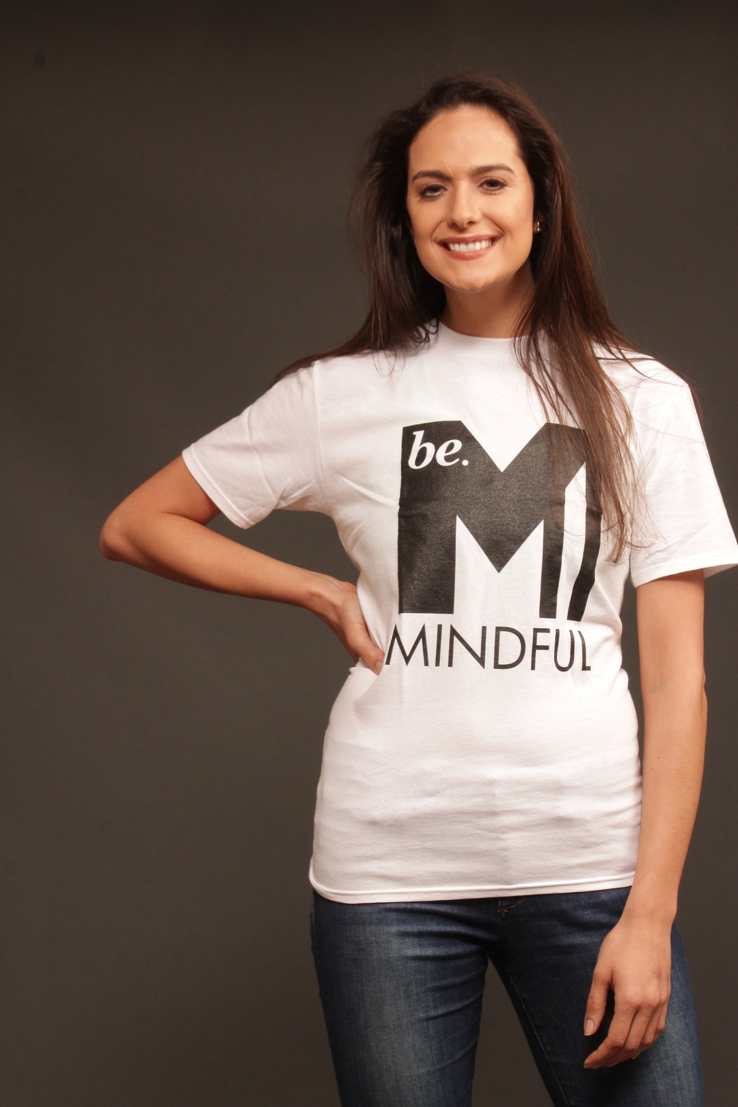 Be Mindful White Unisex Adult Tee